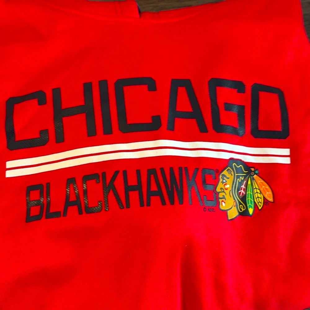 NWT [NHL] Chicago Blackhawks NHL Hockey Red Hooded Sweatshirt Men’s Size 2XL - Picture 4 of 9